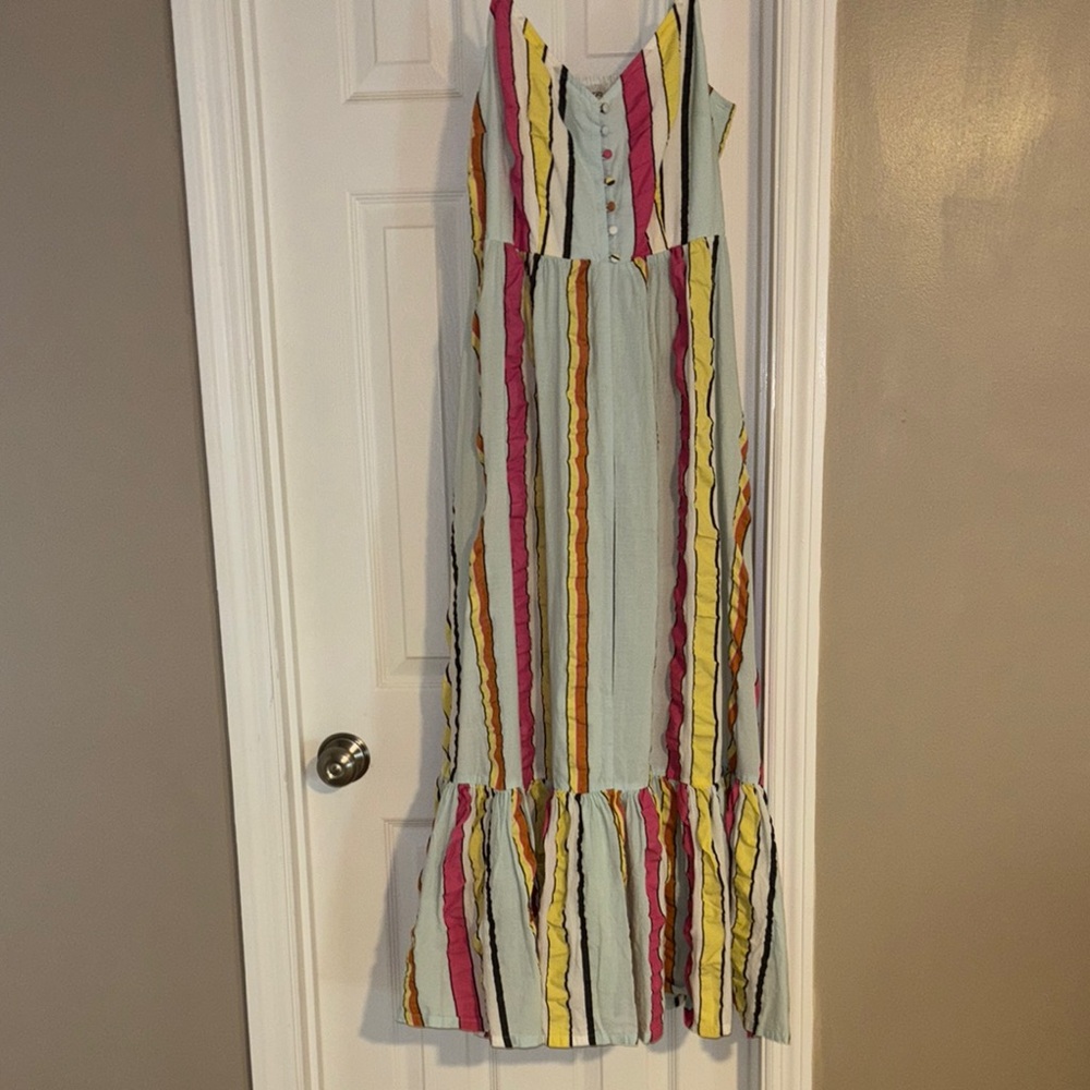 J. Crew Vibrant Striped Maxi dress